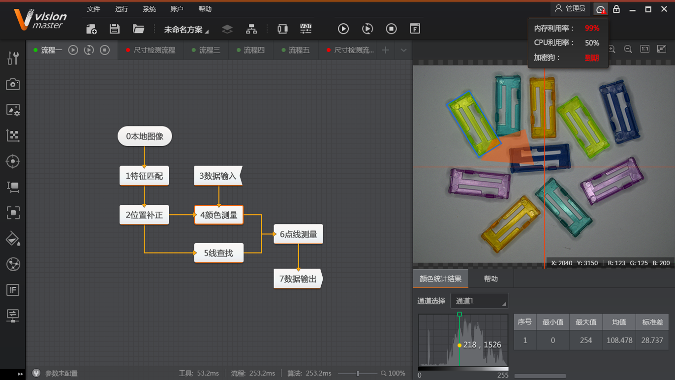 Vision Master 核心工作区 UI 页面